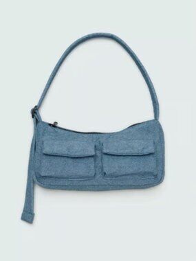 NWT & Discontinued BAGGU Cargo Shoulder Bag: Digital Denim